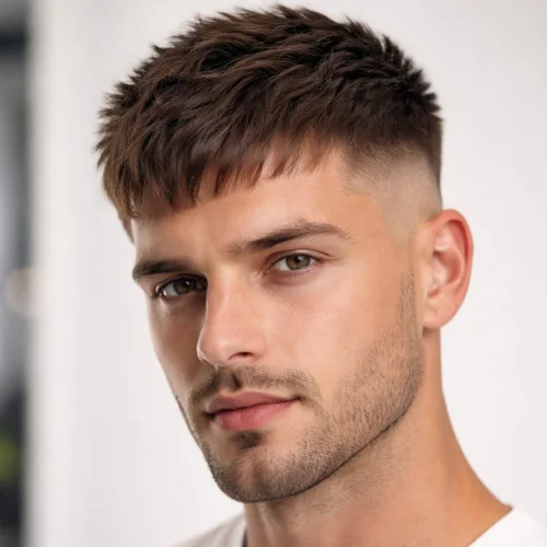 : A clean and modern French crop with fade, perfect for a sharp and easy-to-maintain look