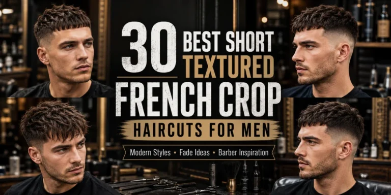 30 best short textured French crop haircuts for men featuring modern barbershop styles with fades, taper cuts, and textured crop variations