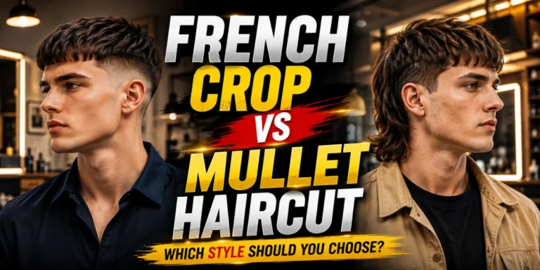 French crop vs mullet haircut comparison for modern men