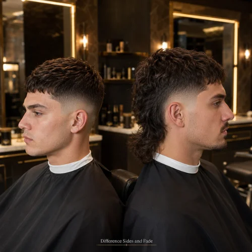 Difference in sides and fade between French crop and mullet haircut