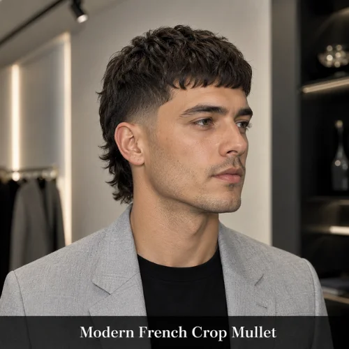 Modern French crop mullet with clean crop front and balanced back