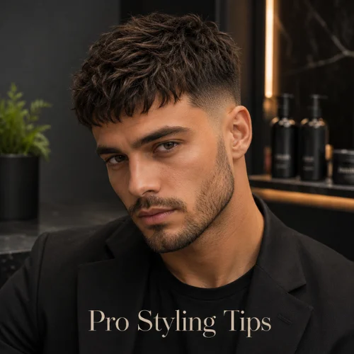 Pro styling tips for French crop mid fade haircut with natural matte texture and clean faded sides