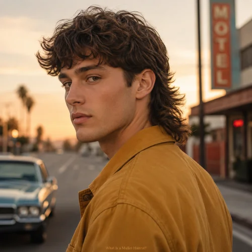 Modern mullet haircut with short front and longer back