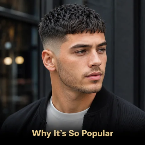 French crop taper fade haircut showing a clean textured top and stylish faded sides